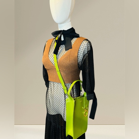 Vavvoune Green Leather Women's Bag - Picture 11 of 14